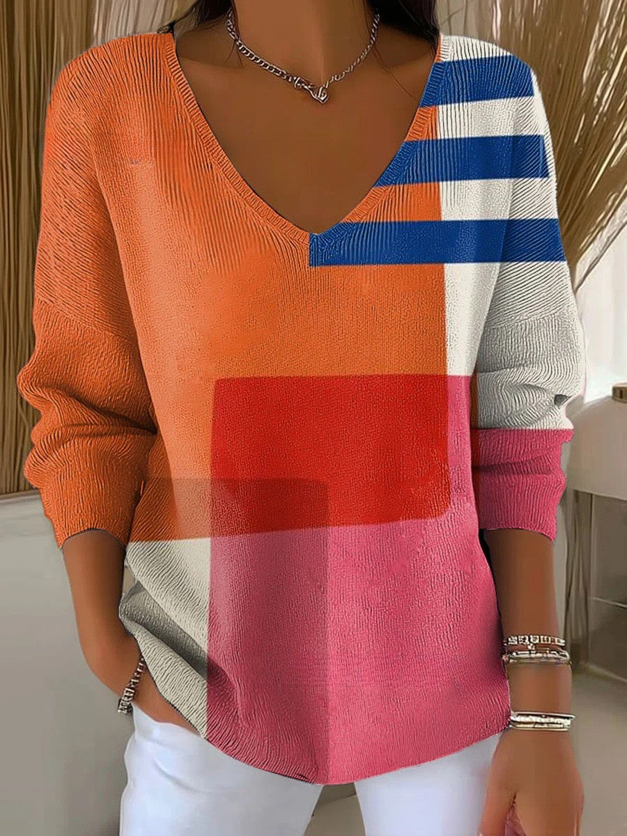 Eulalia | Maglione Colorato con Scollatura a V