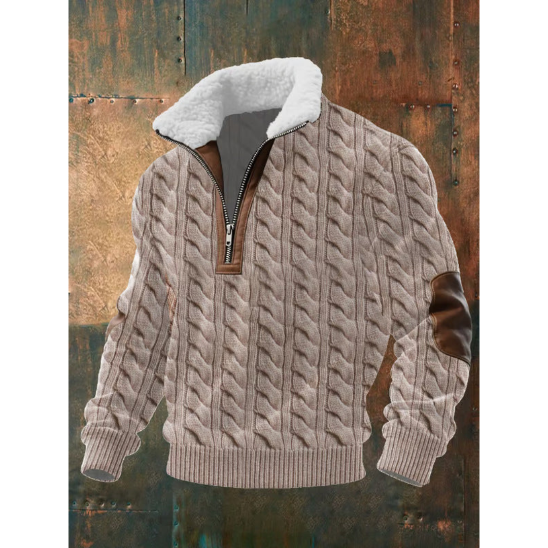 Gustave™ | Maglione in Pile con Collo Zip