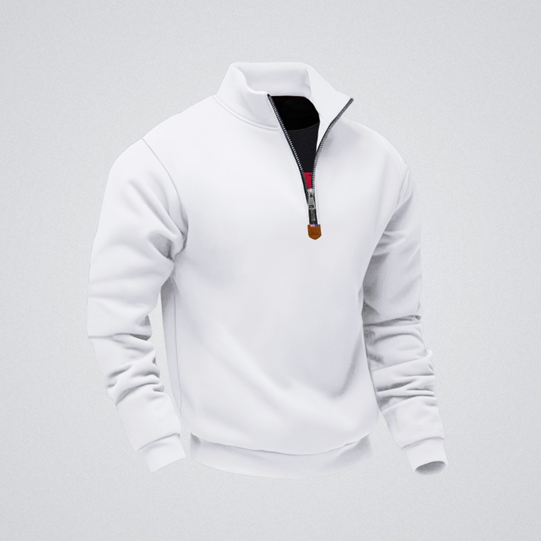 Léo | Felpa con zip e colletto alto – calore, eleganza e comfort quotidiano