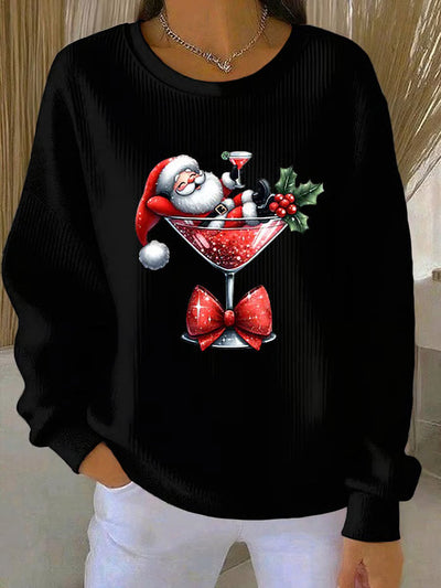 Marta - Maglione natalizio con design divertente di Babbo Natale