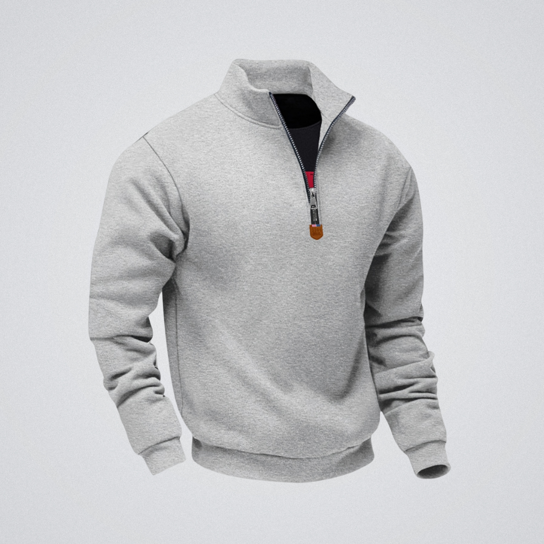 Léo | Felpa con zip e colletto alto – calore, eleganza e comfort quotidiano