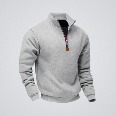 Léo | Felpa con zip e colletto alto – calore, eleganza e comfort quotidiano