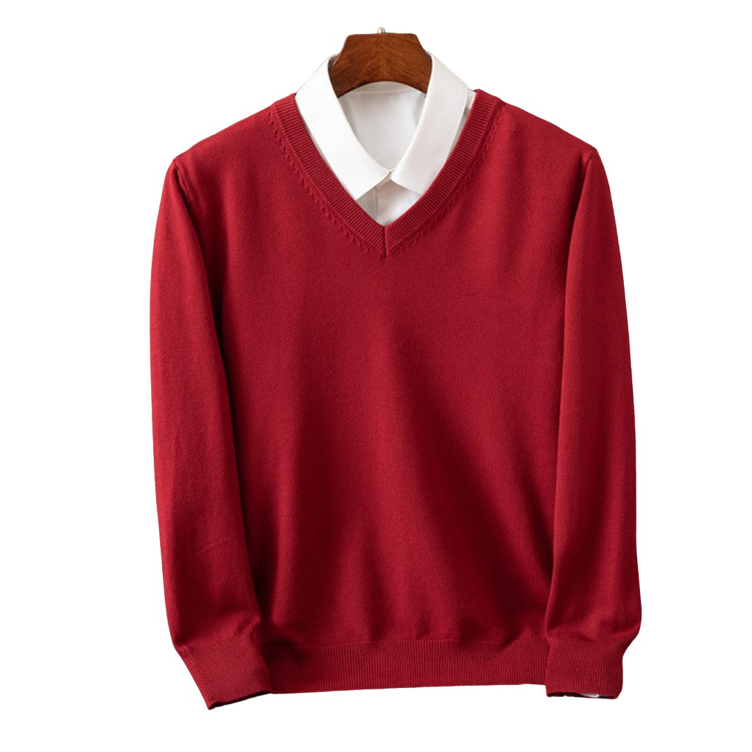 Bexford - Maglione V-Neck in Pura per Uomini