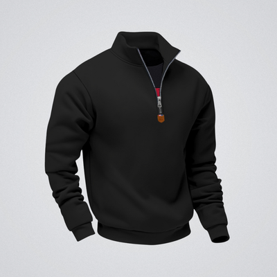 Léo | Felpa con zip e colletto alto – calore, eleganza e comfort quotidiano