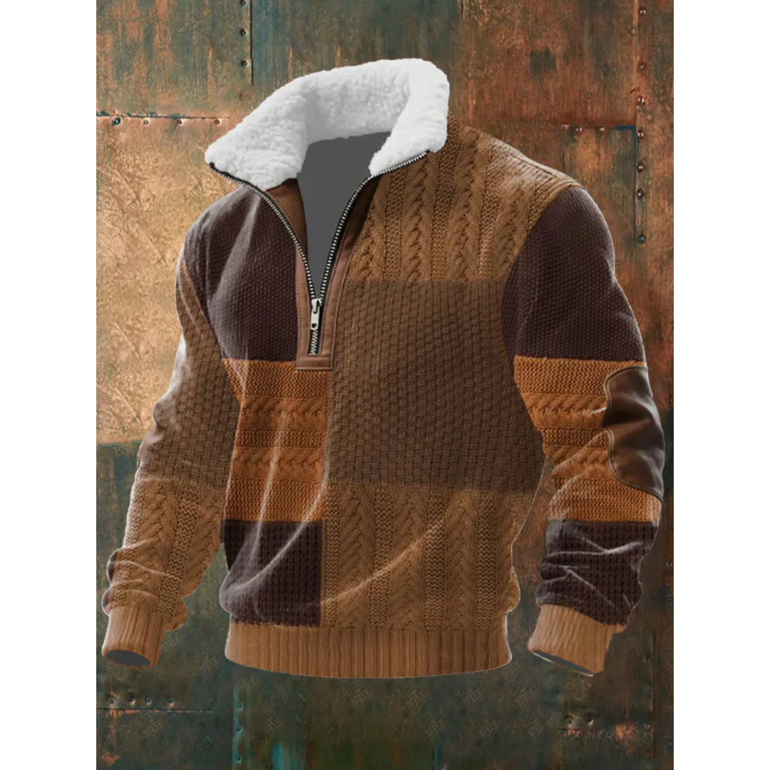 Gustave™ | Maglione in Pile con Collo Zip