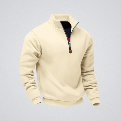 Léo | Felpa con zip e colletto alto – calore, eleganza e comfort quotidiano