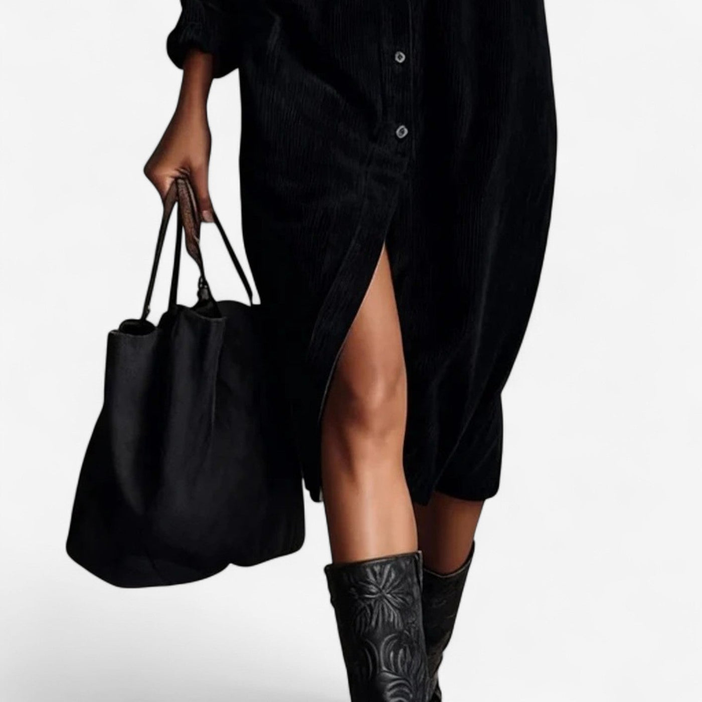 Anastacia™ Midi Ampio in Velluto a Coste