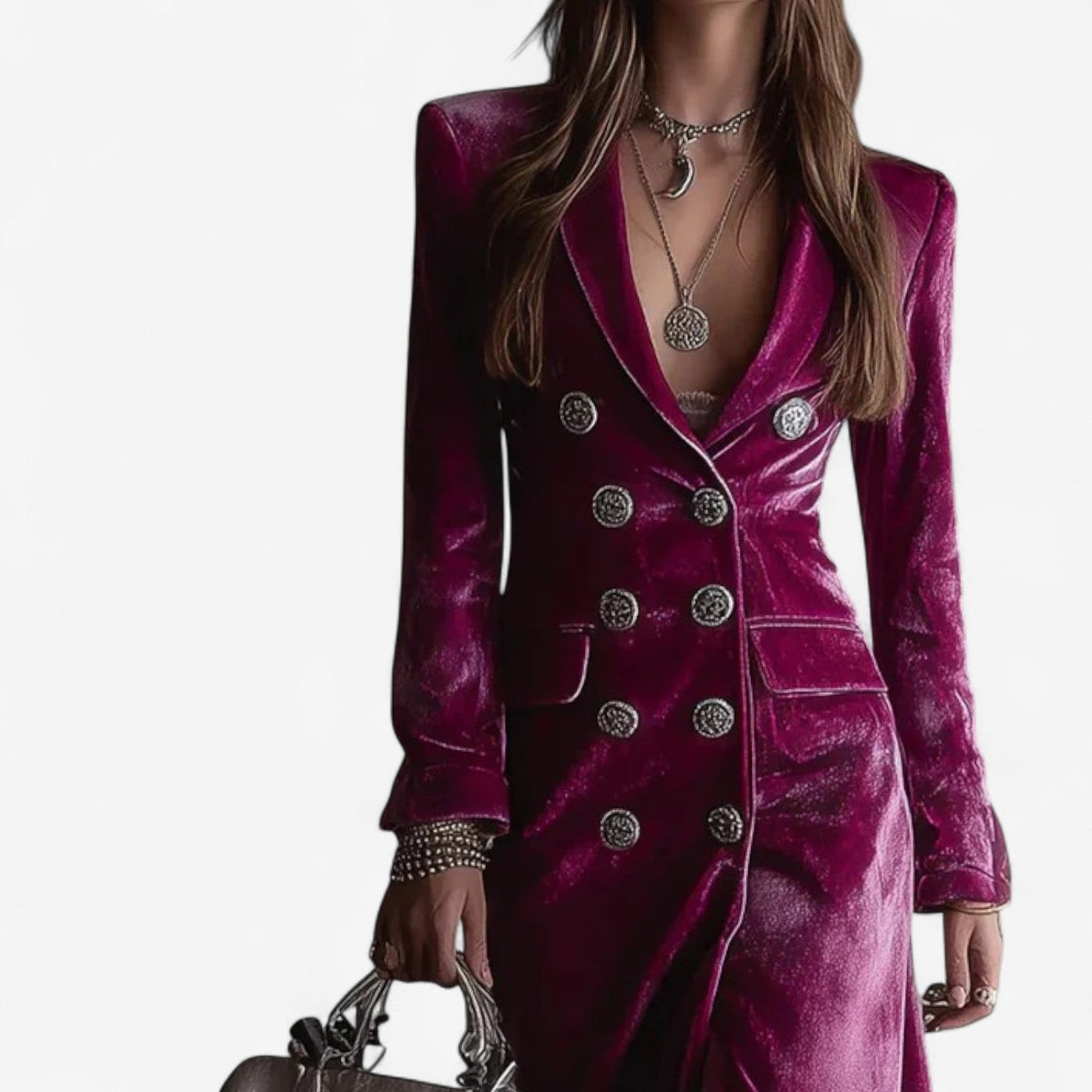 Virginie™ Abito Incrociato in Velluto