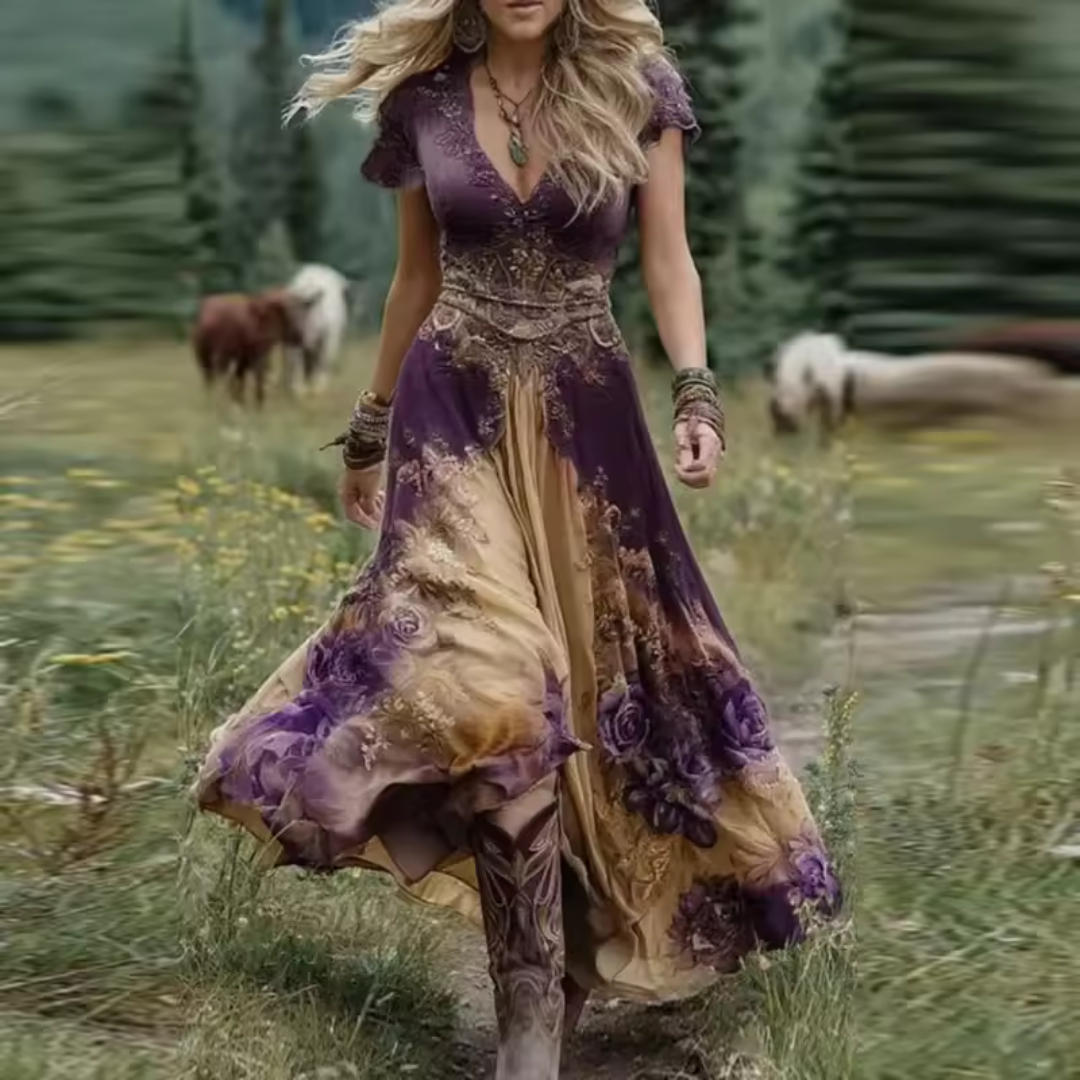 Celestine | Abito floreale personalizzato e fluido