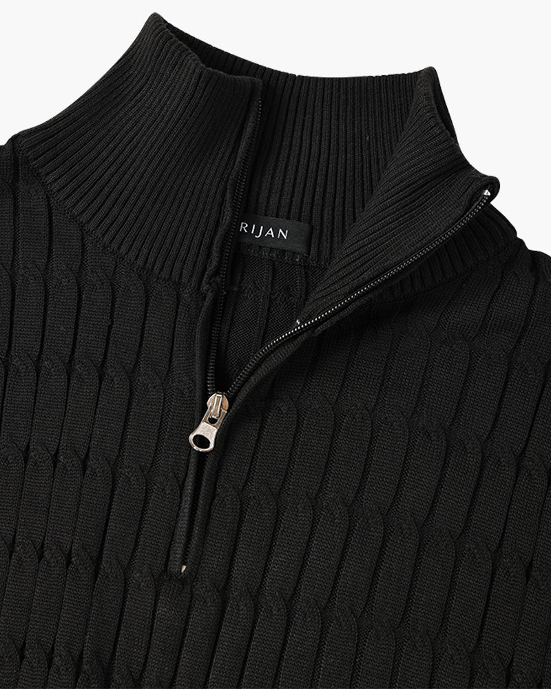 Noble Ligne ™ | Pull Demi-Zip Ondulé