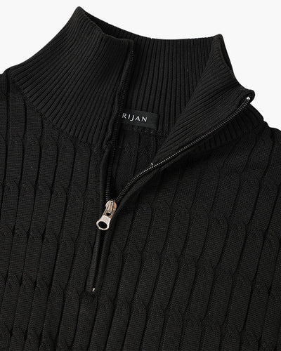 Noble Ligne ™ | Pull Demi-Zip Ondulé