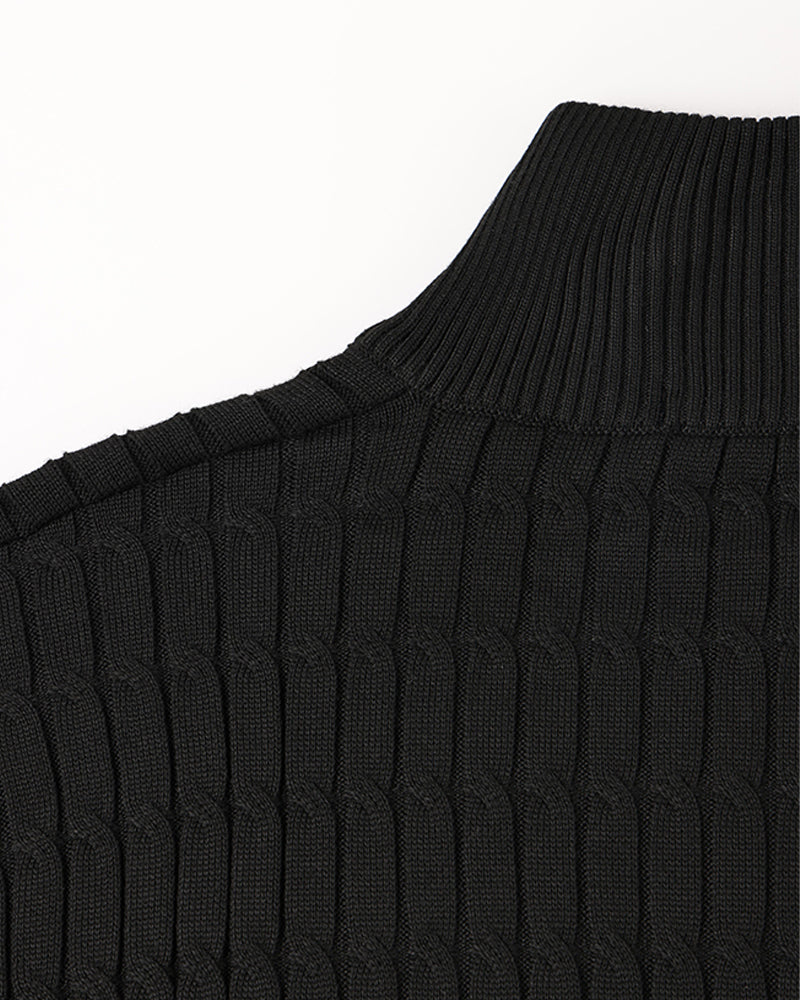 Noble Ligne ™ | Pull Demi-Zip Ondulé