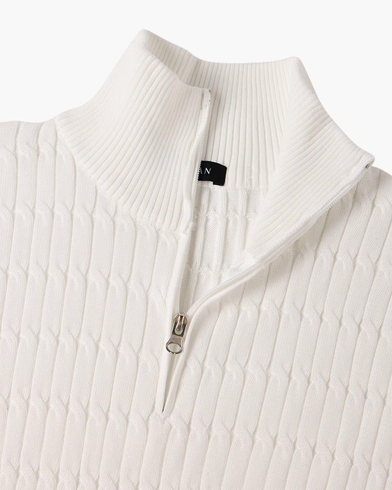 Noble Ligne ™ | Pull Demi-Zip Ondulé