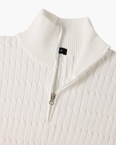 Noble Ligne ™ | Pull Demi-Zip Ondulé