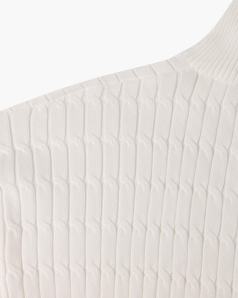 Noble Ligne ™ | Pull Demi-Zip Ondulé