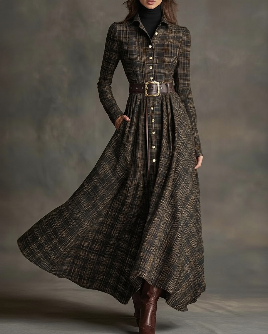 Mónica | Vestito Maxi di ispirazione vintage