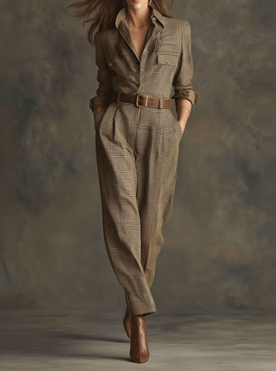 Antonia | Mono a Quadri con Dettagli Sofisticati